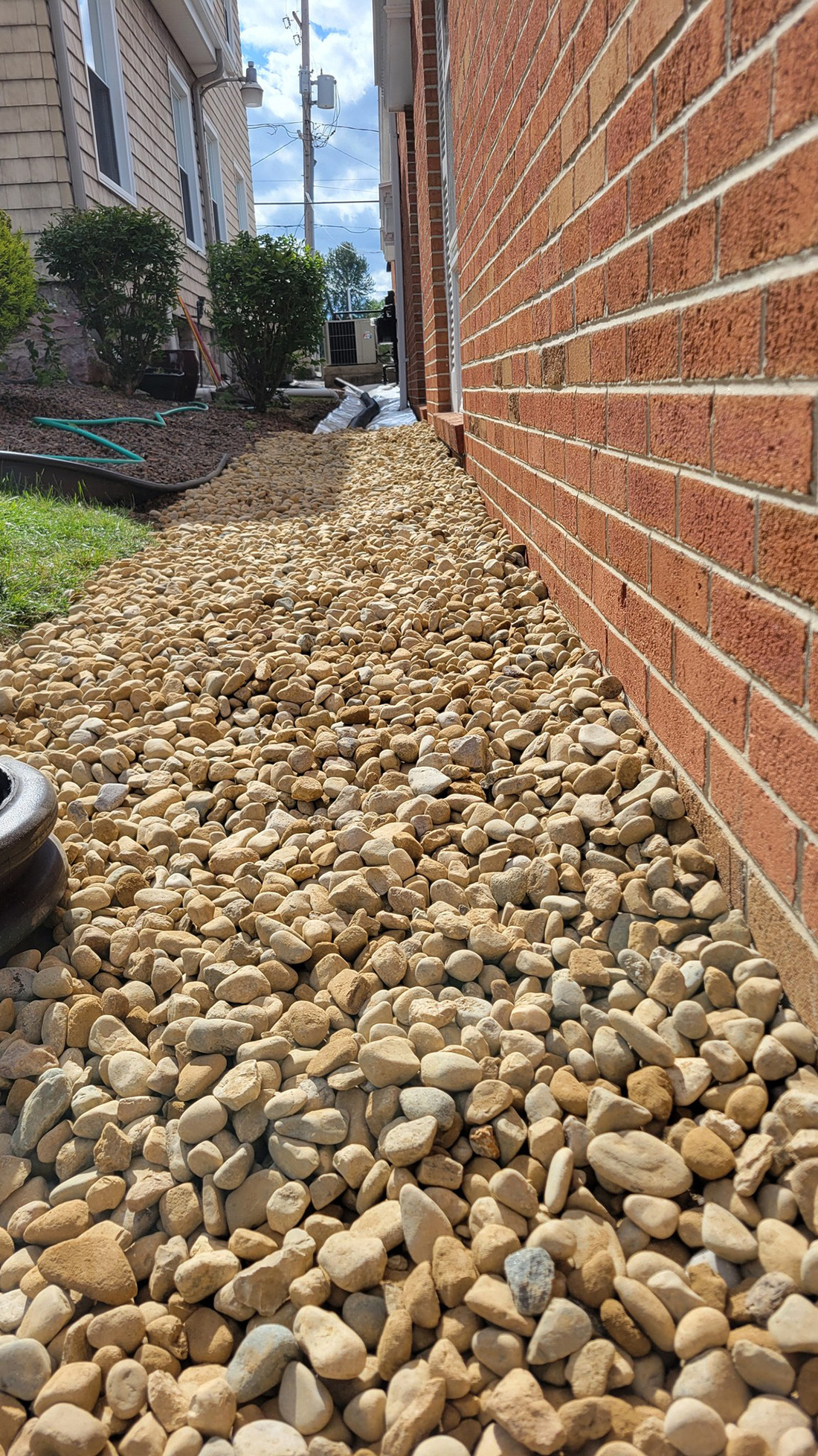 After foundation drainage repair