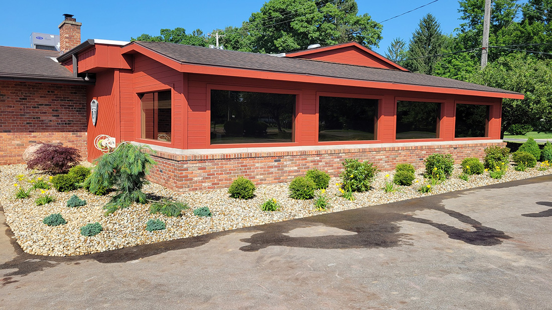 After commercial landscaping project